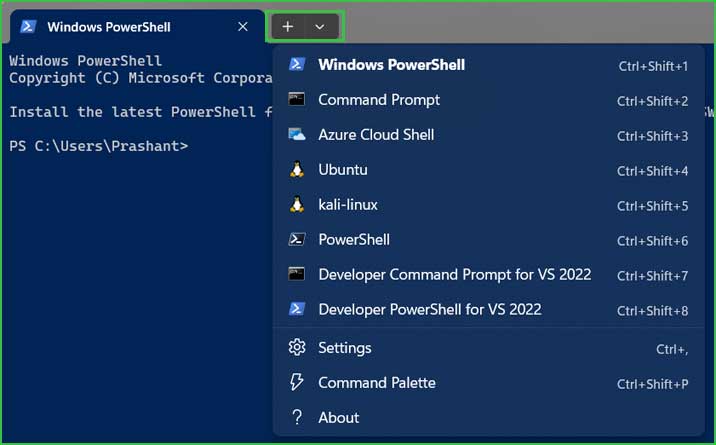 Open Ubuntu on Powershell